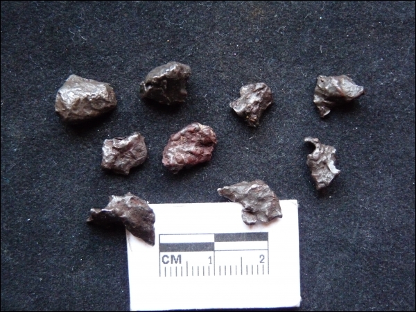 Meteoriet Sikhote-Alin mini in loepdoosje