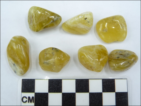 Opal yellow tumbled stone polished small