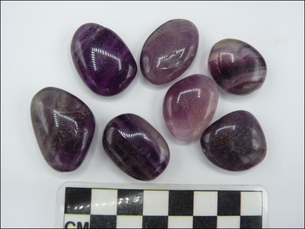 Fluorite purple tumblestone polished middle