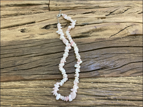 Necklace short Opal pink