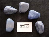 Blue quartz tumblestone polished