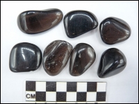 Obsidiaan zwart trommelsteen gepolijst middel