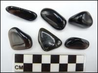 Obsidiaan zwart trommelsteen gepolijst klein