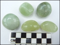 Jade Jadeite green tumblestone polished middle