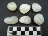 Agate white tumblestone polished middle