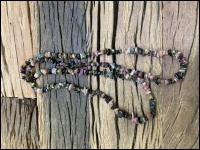 Necklace long Tourmaline multi color